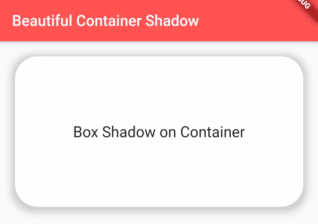 Flutter - How to set Box Shadow on Container Widget