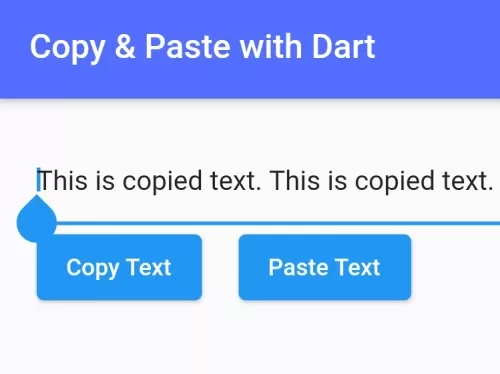 Flutter - How To Copy Or Paste Text From Clipboard With Dart