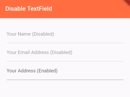How to Disable TextField Input in Flutter Form