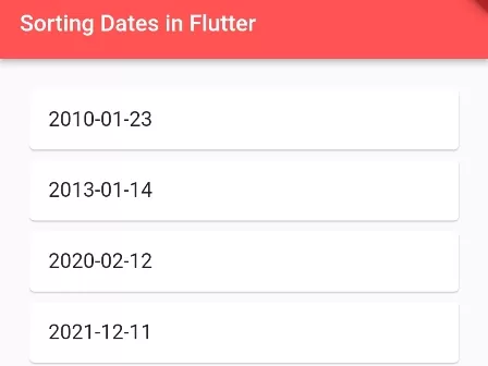 How To Sort List By Date In Dart/Flutter
