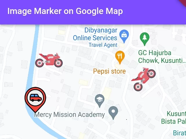 How to set Custom Image Marker on Google Map in Flutter