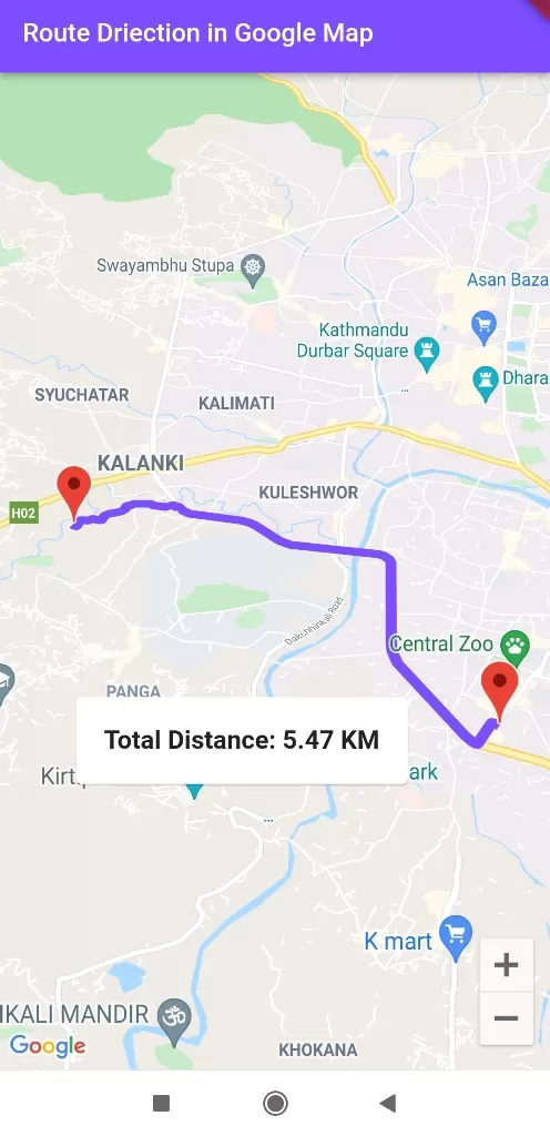 Elegante Que agradable recursos humanos How to get Distance between Locations on Google Map in Flutter