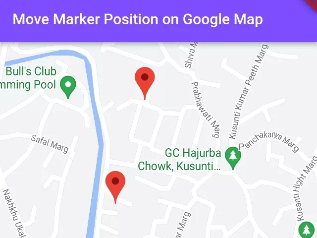 How to Move Markers Position on Google Map in Flutter